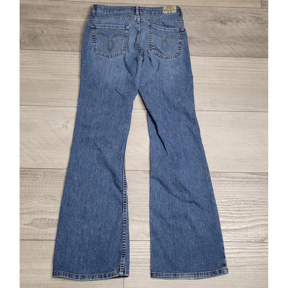 👖Paris Blues Jeans Womens 5 Medium Wash Flare Stretch Low Rise Y2K 90's Boho - Picture 9 of 16